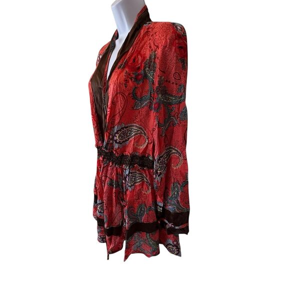 Johnny Was Paisley Rayon Tunic Blouse Kimono Size 1X Boho/Festival - Picture 2 of 10